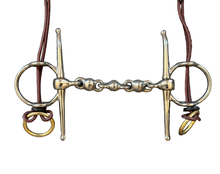 PRE-LOVED WATERFORD FULL CHEEK NELSON GAG BIT AND DY’ON NEW ENGLISH COLLECTION GAG CHEEKPIECES - 5.25”