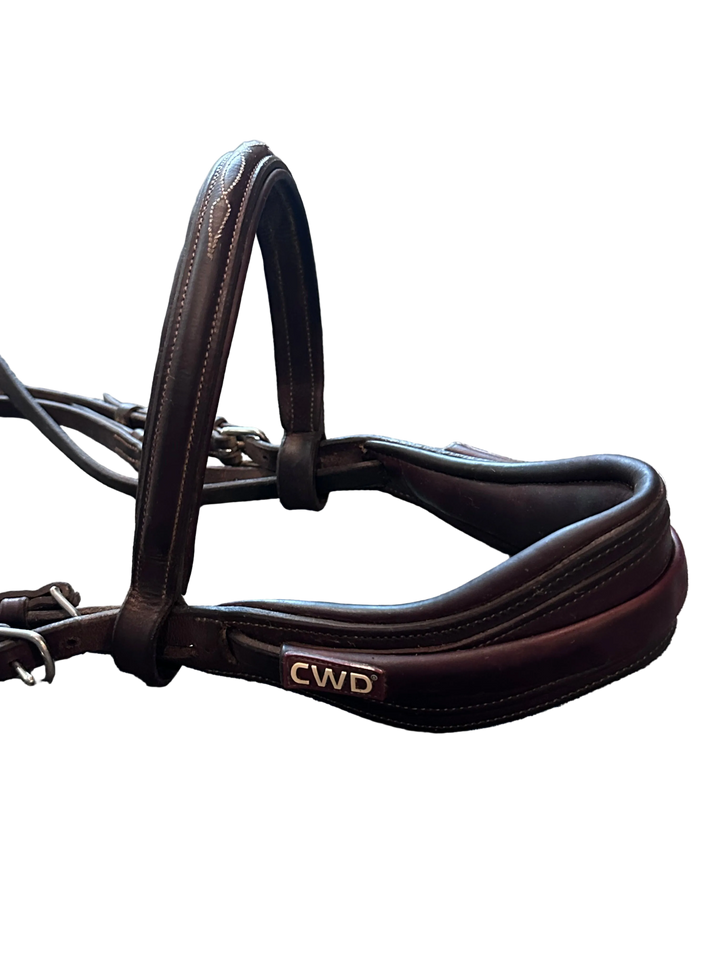 PRE-LOVED CWD ANATOMIC FRENCH BRIDLE WITH FANCY STITCHING