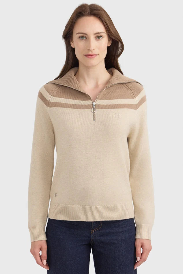 Harcour Claira Womens 1/4 Zip Knitted Sweater