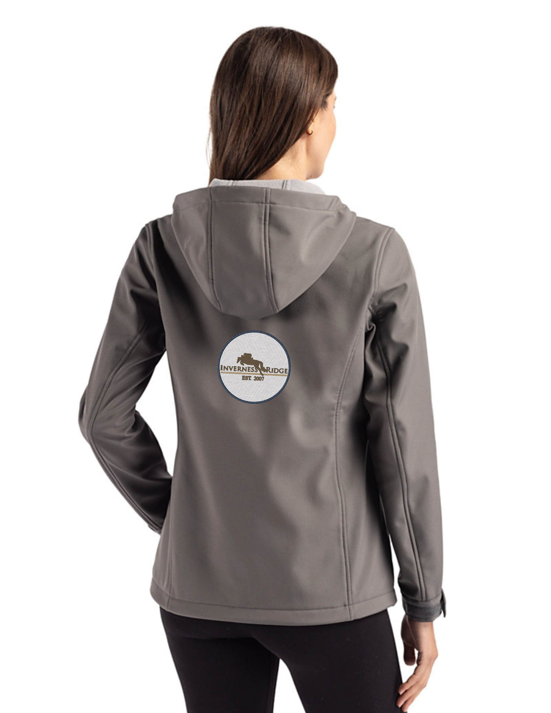 INVERNESS RIDGE CUTTER & BUCK WOMENS HOODED SOFTSHELL JACKET