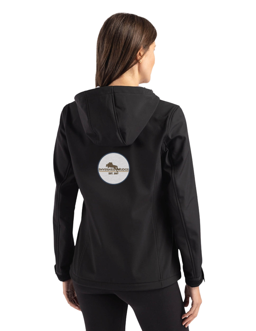 INVERNESS RIDGE CUTTER & BUCK WOMENS HOODED SOFTSHELL JACKET