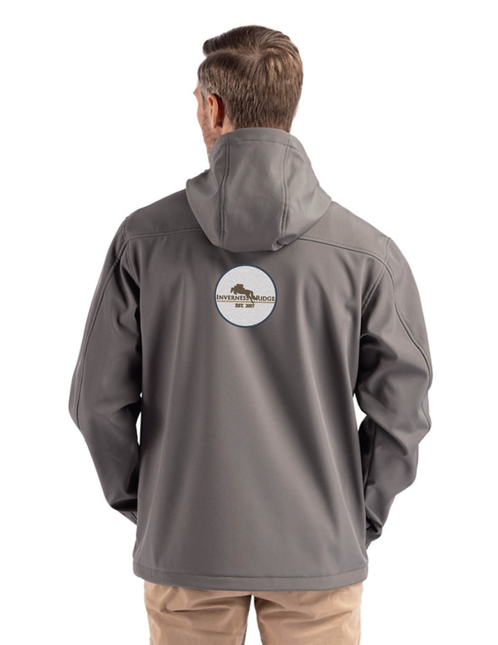 INVERNESS RIDGE CUTTER & BUCK MENS HOODED SOFTSHELL JACKET