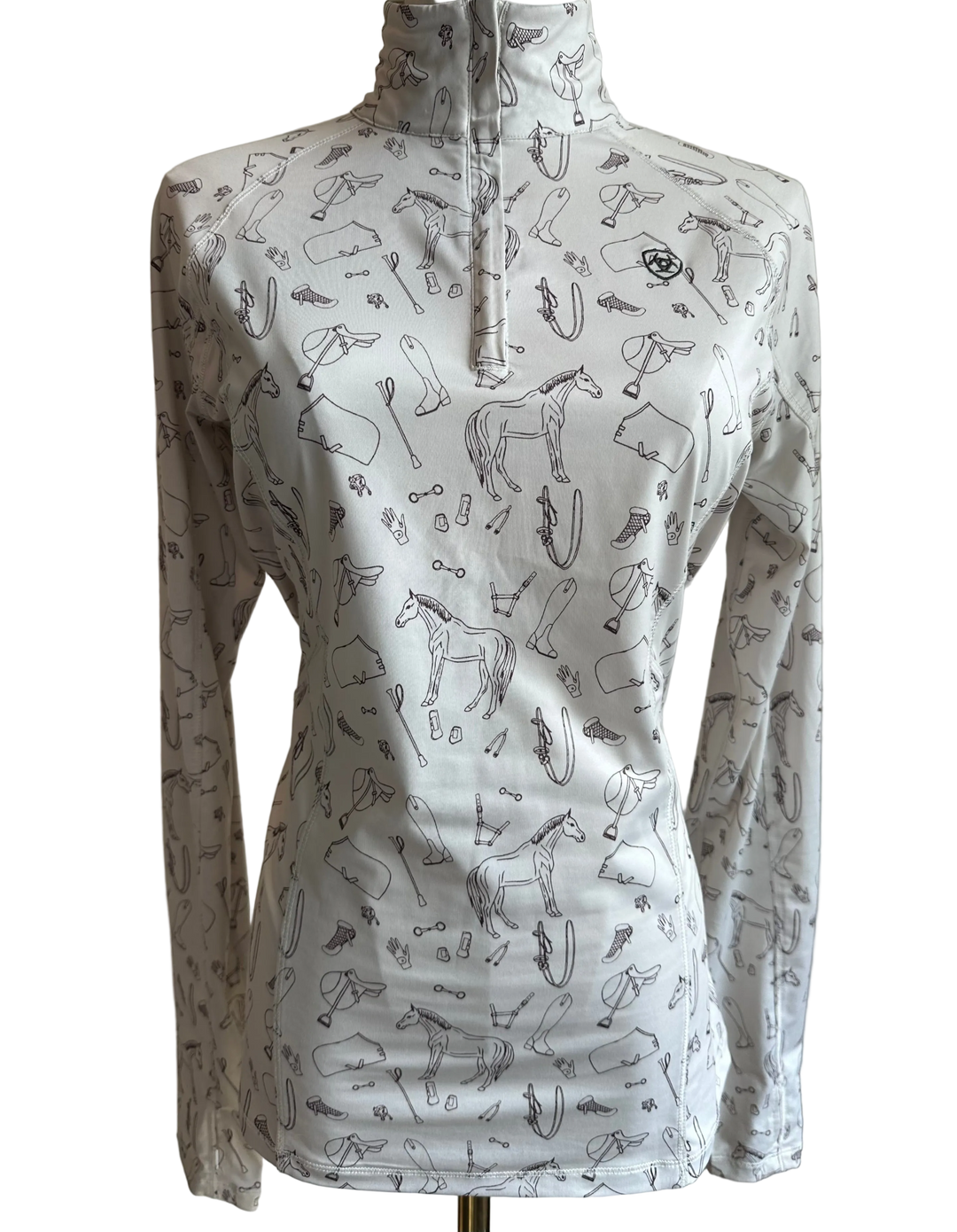 PRE-LOVED ARIAT 1/4 ZIP BASELAYER LONG SLEEVE SHIRT