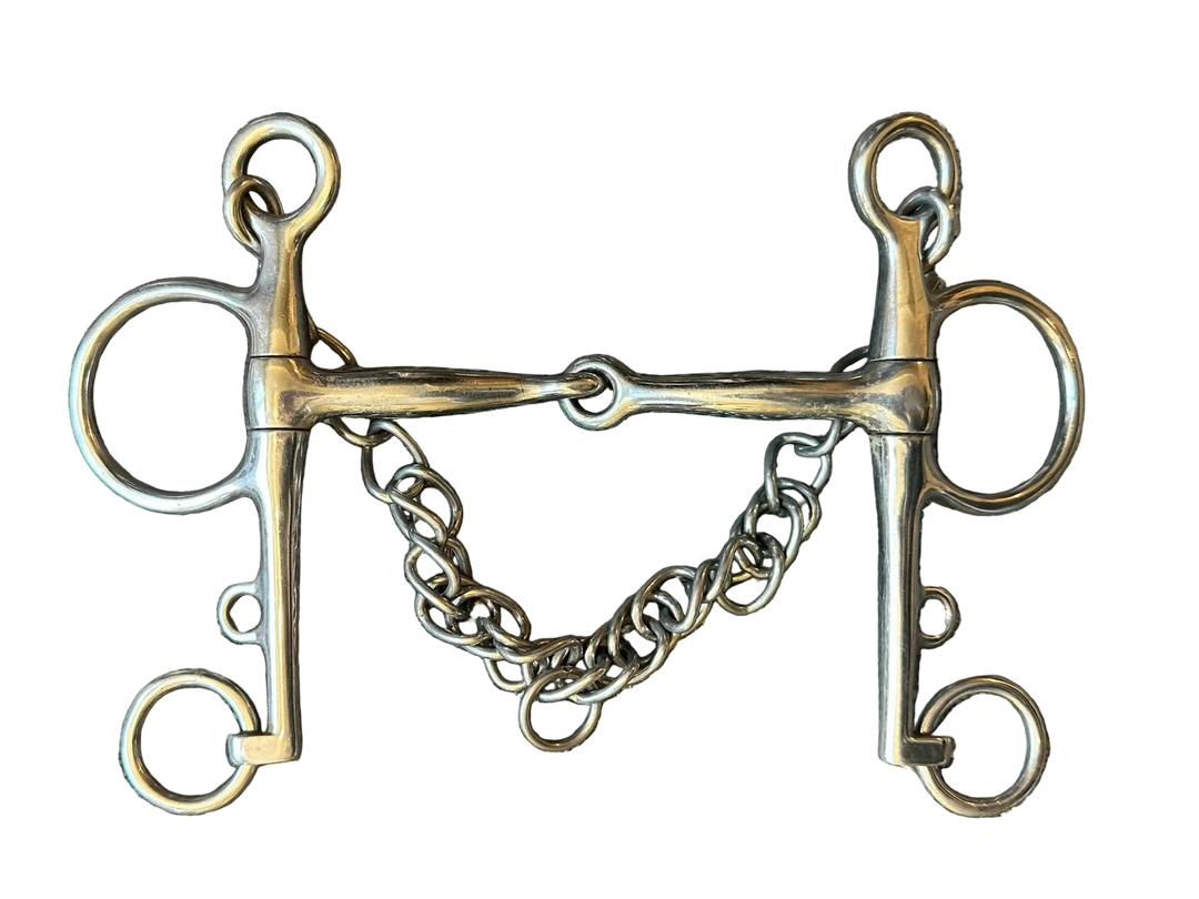 PRE-LOVED METALAB JOINTED 13 MM PELHAM WITH CURB CHAIN - 5.25”