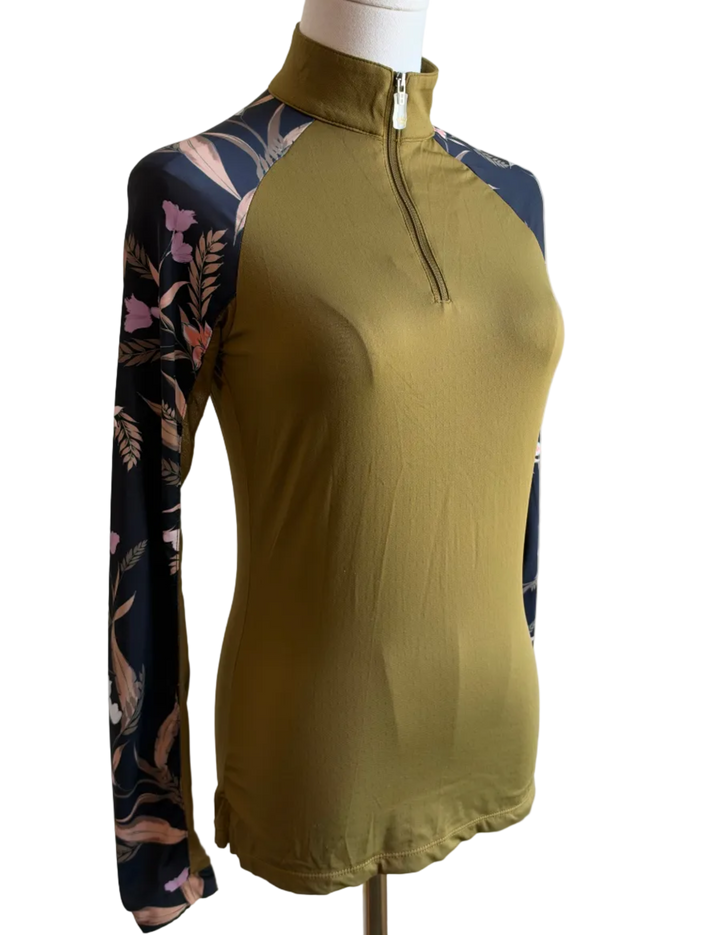 PRE-LOVED KASTEL 1/4 ZIP LONG SLEEVE SUN SHIRT - XS