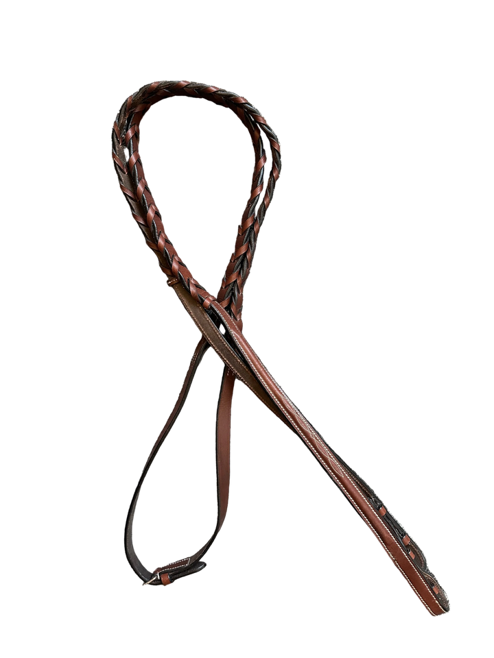PRE-LOVED LACED RAISED FANCY STITCH REINS - COB SIZE