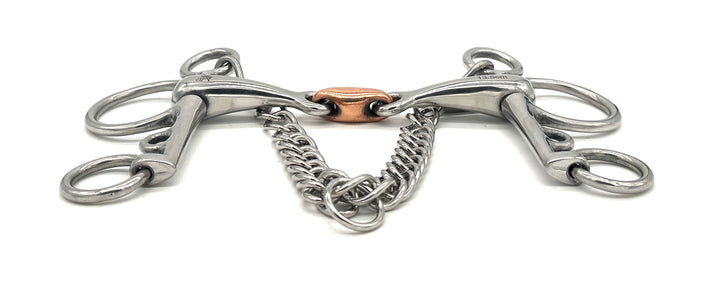 JAE DOUBLE BROKEN SMALL COPPER ELLIPTICAL PELHAM