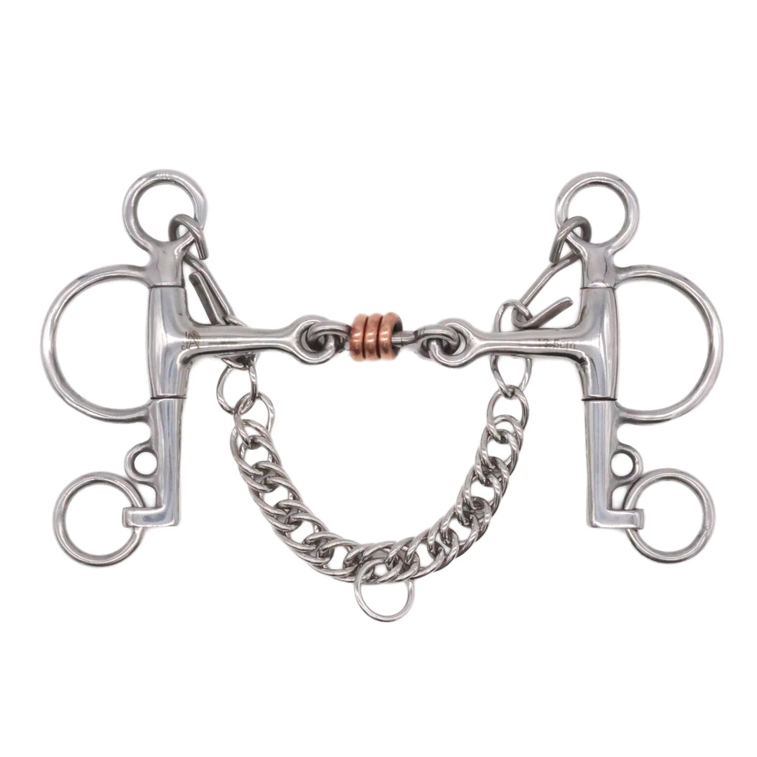 JAE DOUBLE JOINTED TRIPLE COPPER ROLLER PELHAM