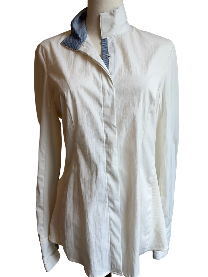 PRE-LOVED NOEL ASMAR EQUESTRIAN LONG SLEEVE SHOW SHIRT - S