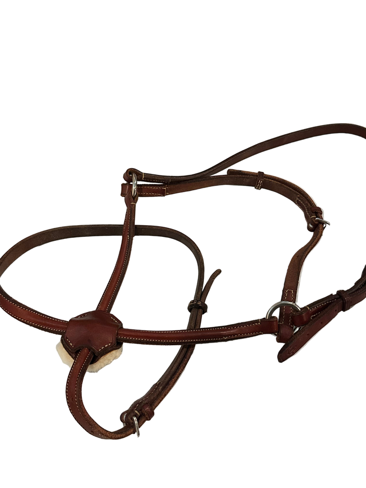 PRE-LOVED EDGEWOOD PLAIN LEATHER RAISED PADDED FIGURE 8 NOSEBAND