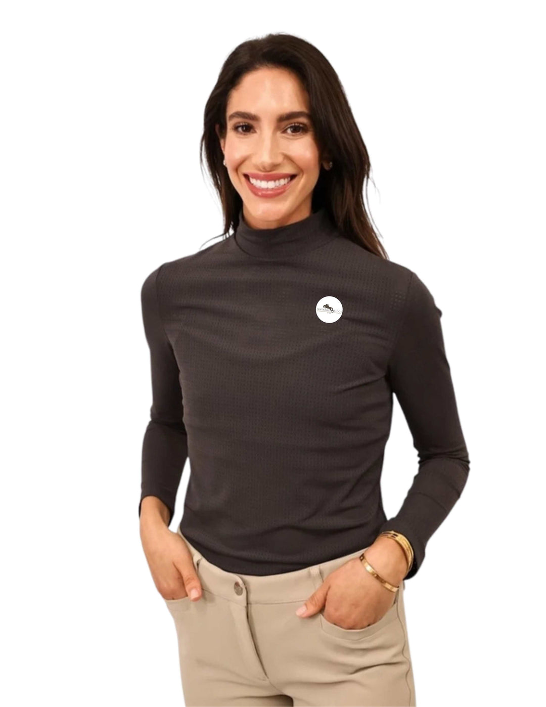 INVERNESS RIDGE EQUISITE WOMENS LONG SLEEVE MOCK NECK SUNSHIRT