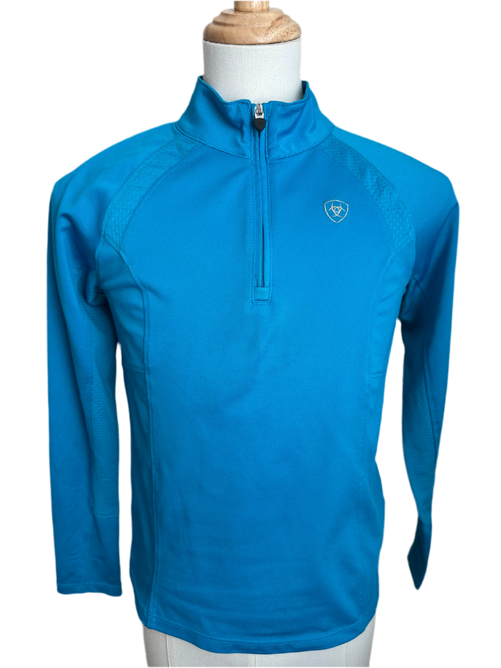 PRE-LOVED KIDS ARIAT SUNSTOPPER 1/4 ZIP BASELAYER