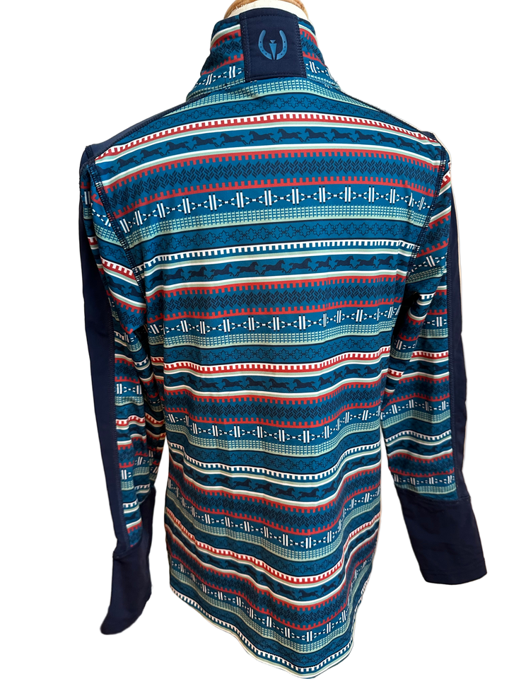 PRE-LOVED KIDS KERRITS RAIL SIDE QUARTER ZIP FLEECE TECH TOP