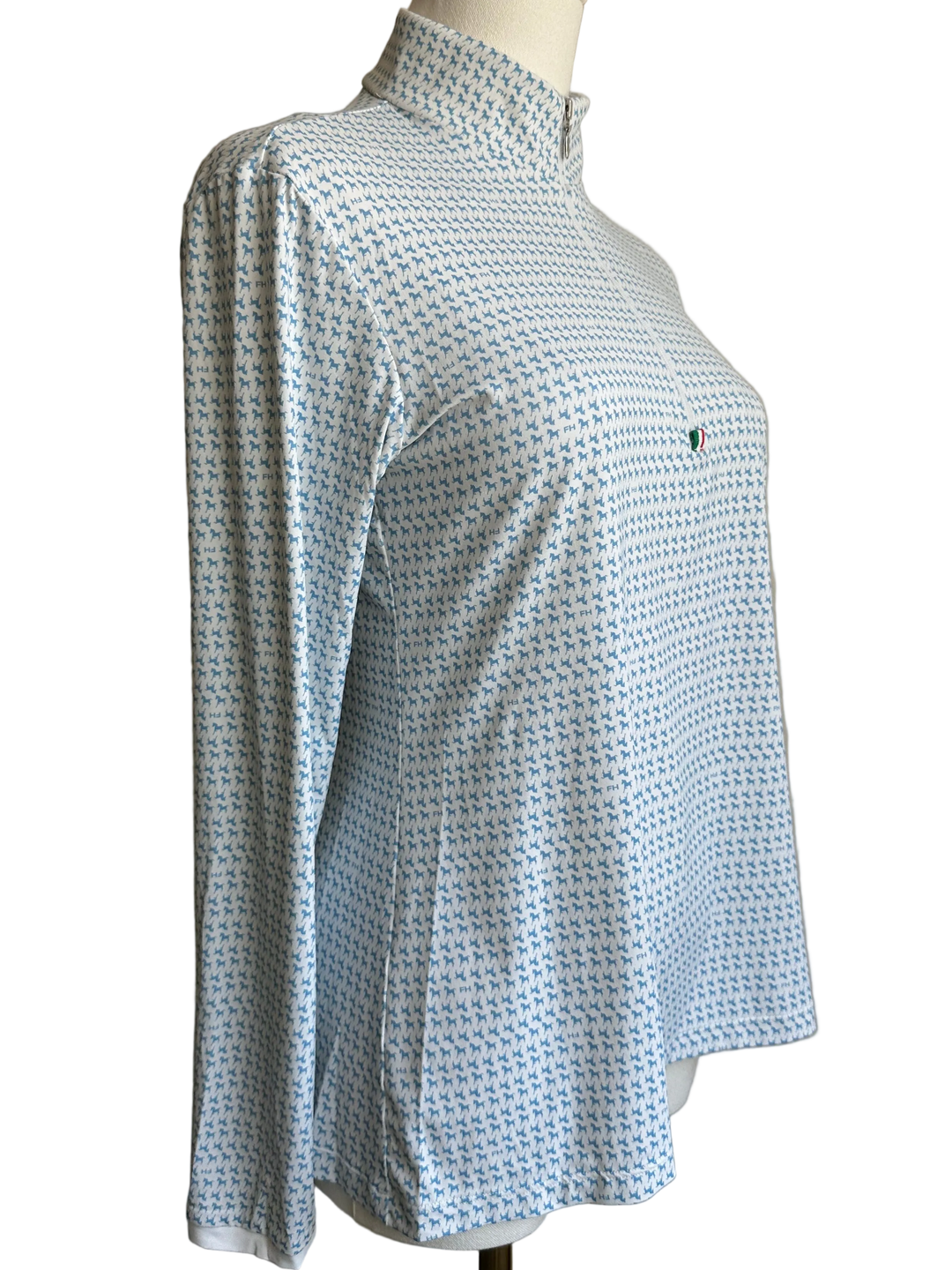 PRE-LOVED FOR HORSES LONG SLEEVE TECH ZIP SHIRT