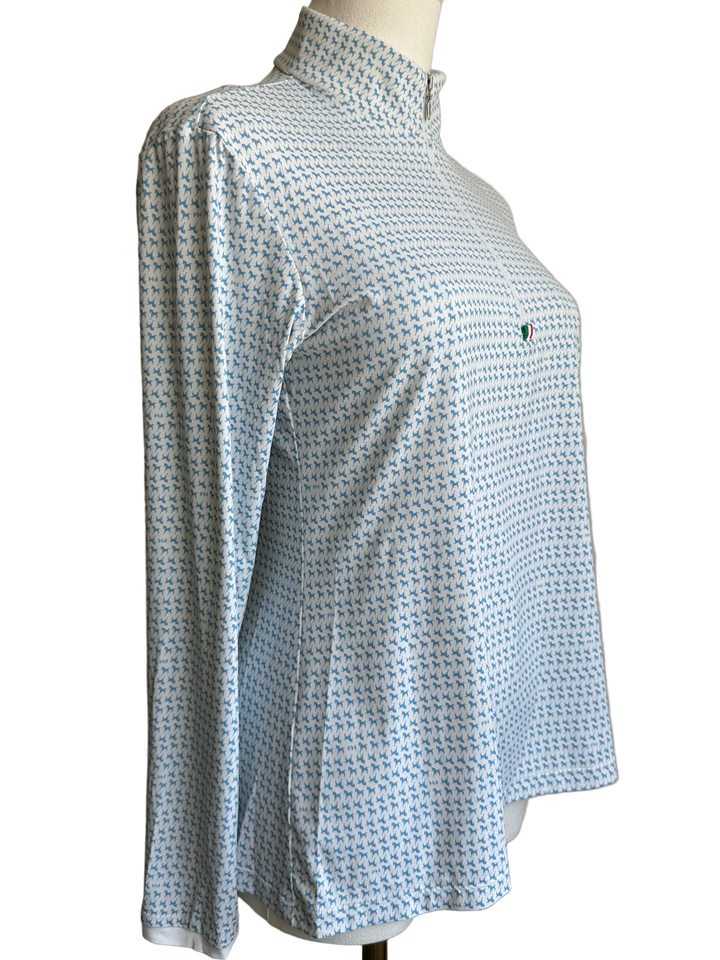 PRE-LOVED FOR HORSES LONG SLEEVE TECH ZIP SHIRT