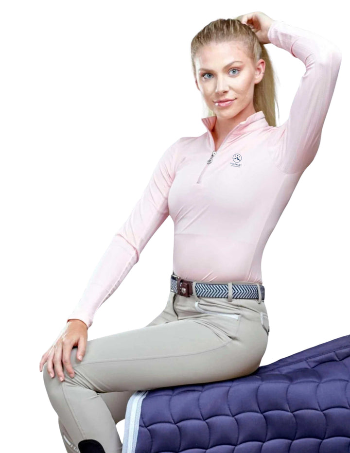 VOLITANT EQUESTRIAN HARCOUR WOMENS 1/4 ZIP NICE SUNSHIRT