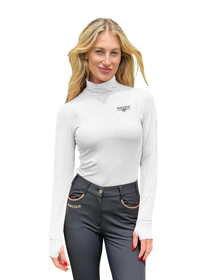 BAYVIEW FARM HARCOUR WOMENS LONG SLEEVE MOCK NECK SUNSHIRT