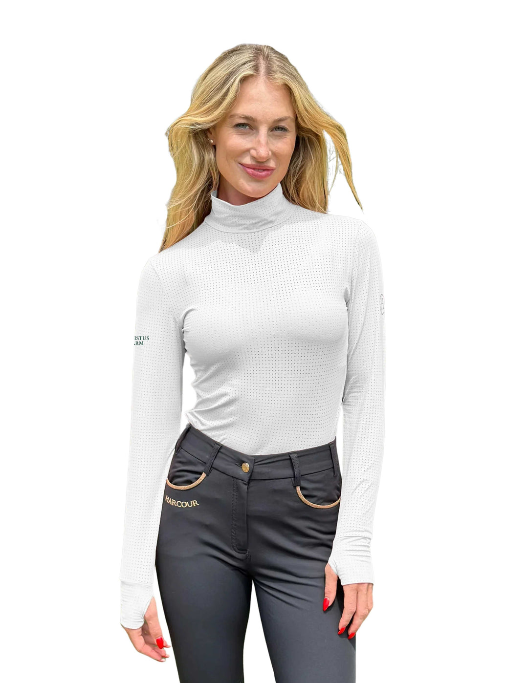 CHRISTUS FARM HARCOUR WOMENS LONG SLEEVE MOCK NECK SUNSHIRT
