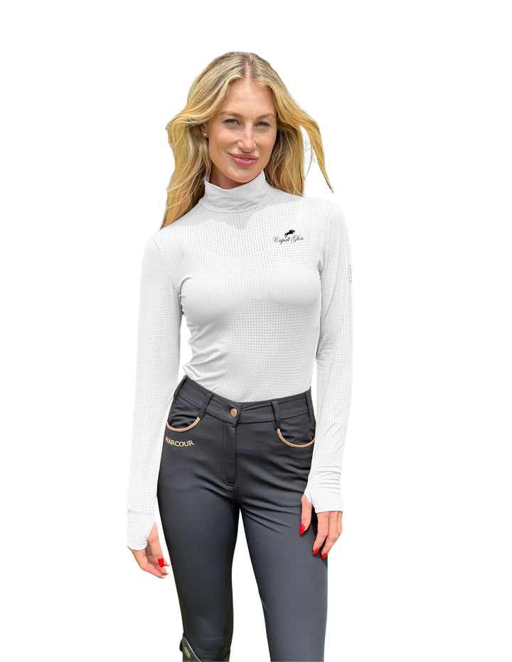 CAPALL GLEN HARCOUR WOMENS LONG SLEEVE MOCK NECK SUNSHIRT