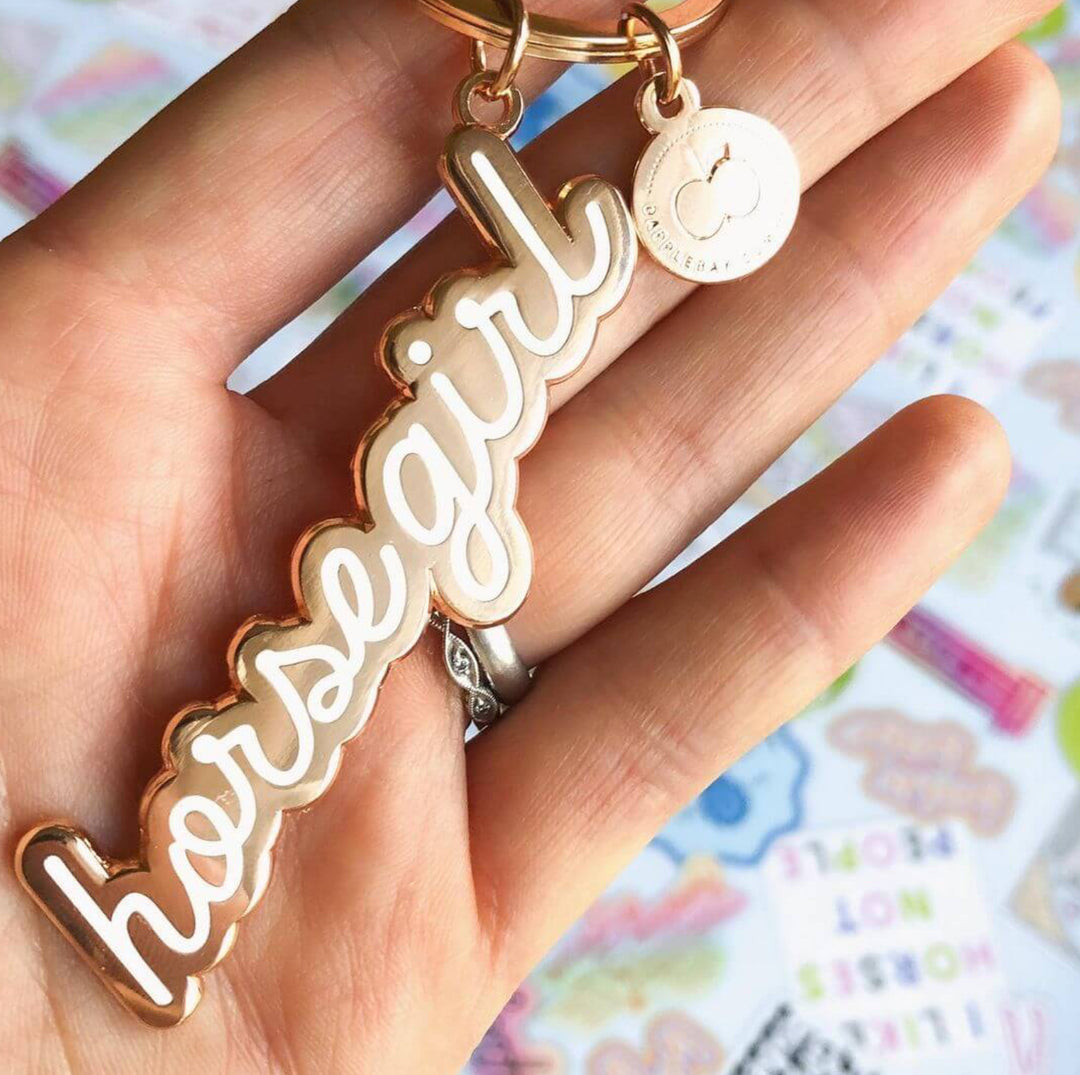 DAPPLEBAY HORSE GIRL - KEYCHAIN