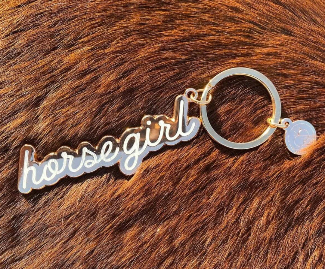 DAPPLEBAY HORSE GIRL - KEYCHAIN