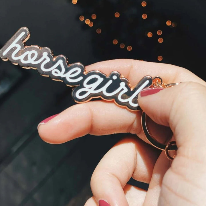 DAPPLEBAY HORSE GIRL - KEYCHAIN