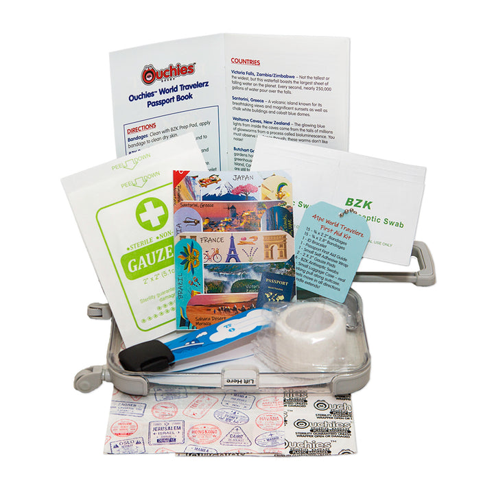 OUCHIES WORLD TRAVELERZ 41 PC FIRST AID KIT