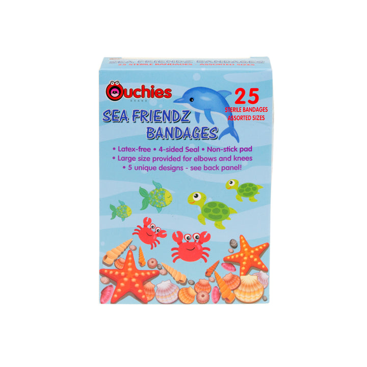 OUCHIES KIDS SEA FRIENDZ 25 CT ASSORTED BANDAGES