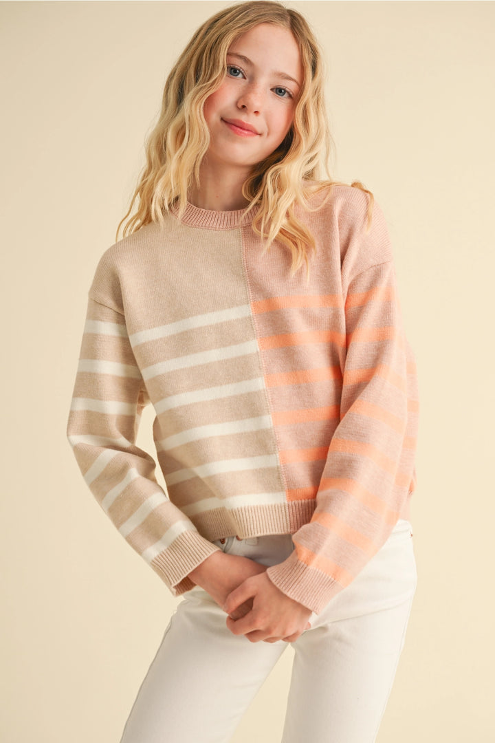 GIRLS STRIPED SWEATER
