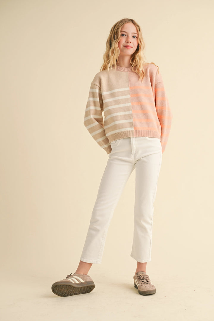 GIRLS STRIPED SWEATER