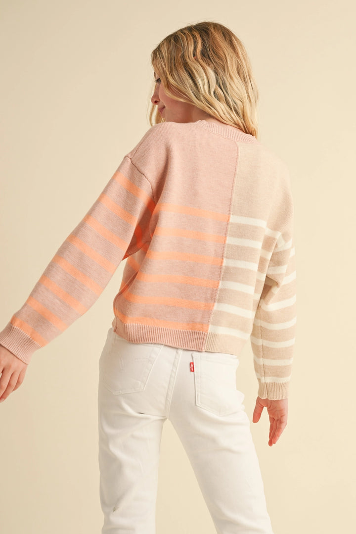 GIRLS STRIPED SWEATER