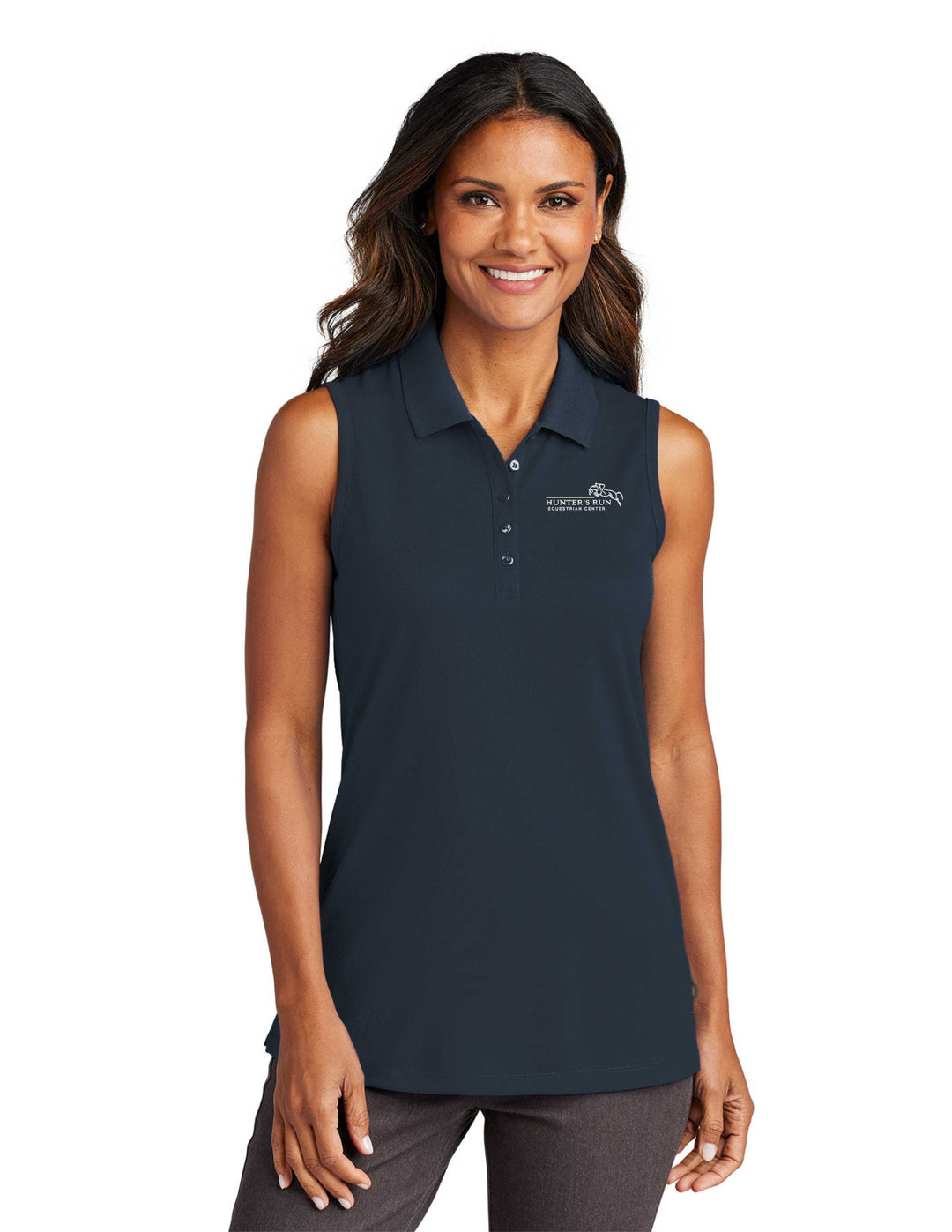 HUNTER'S RUN PORT AUTHORITY WOMENS SLEEVELESS POLO