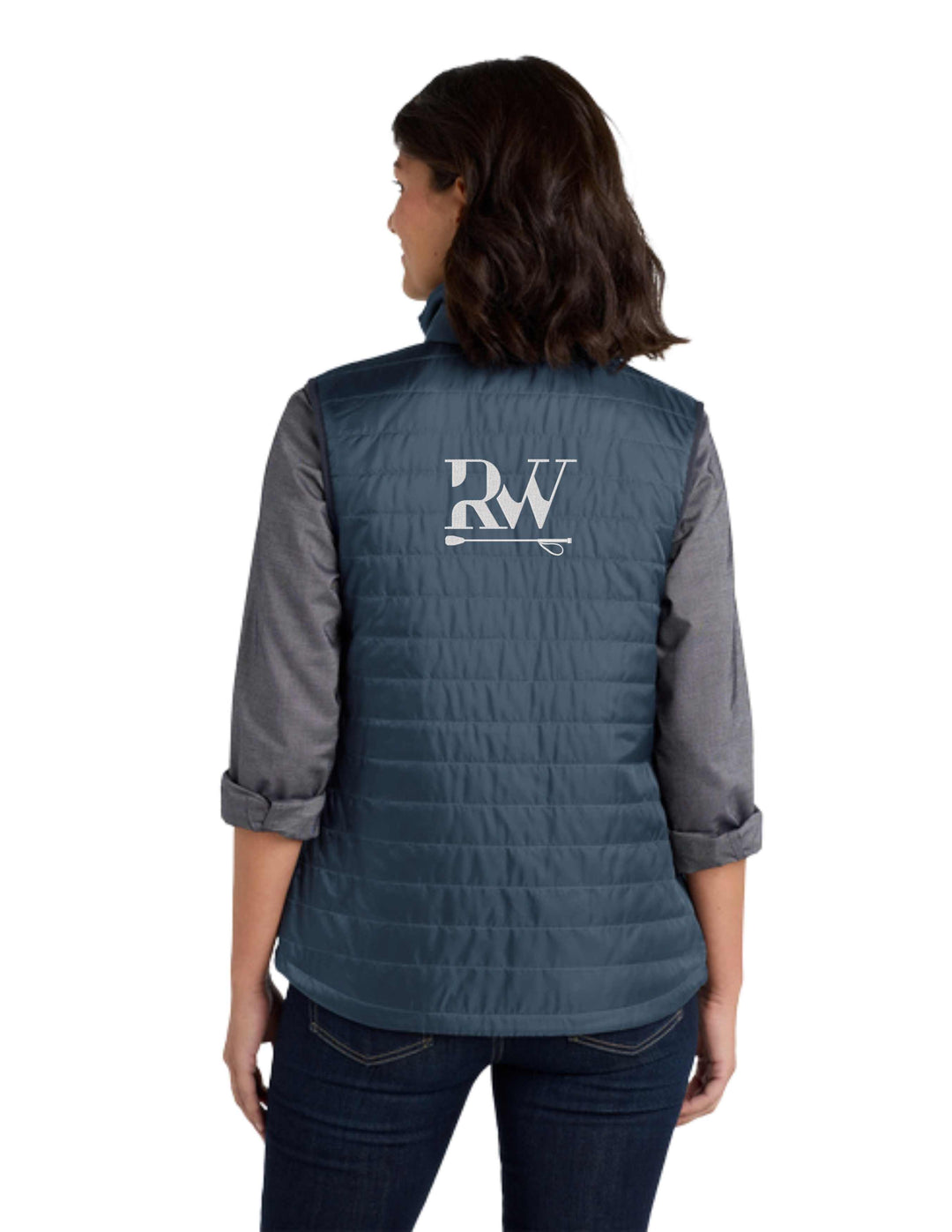 RIVER WOOD STABLES PORT AUTHORITY WOMENS PUFFER VEST