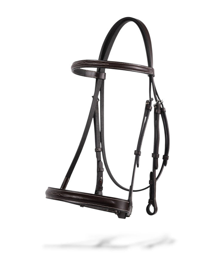 JAE 1" HUNTER BRIDLE WITH REINS.