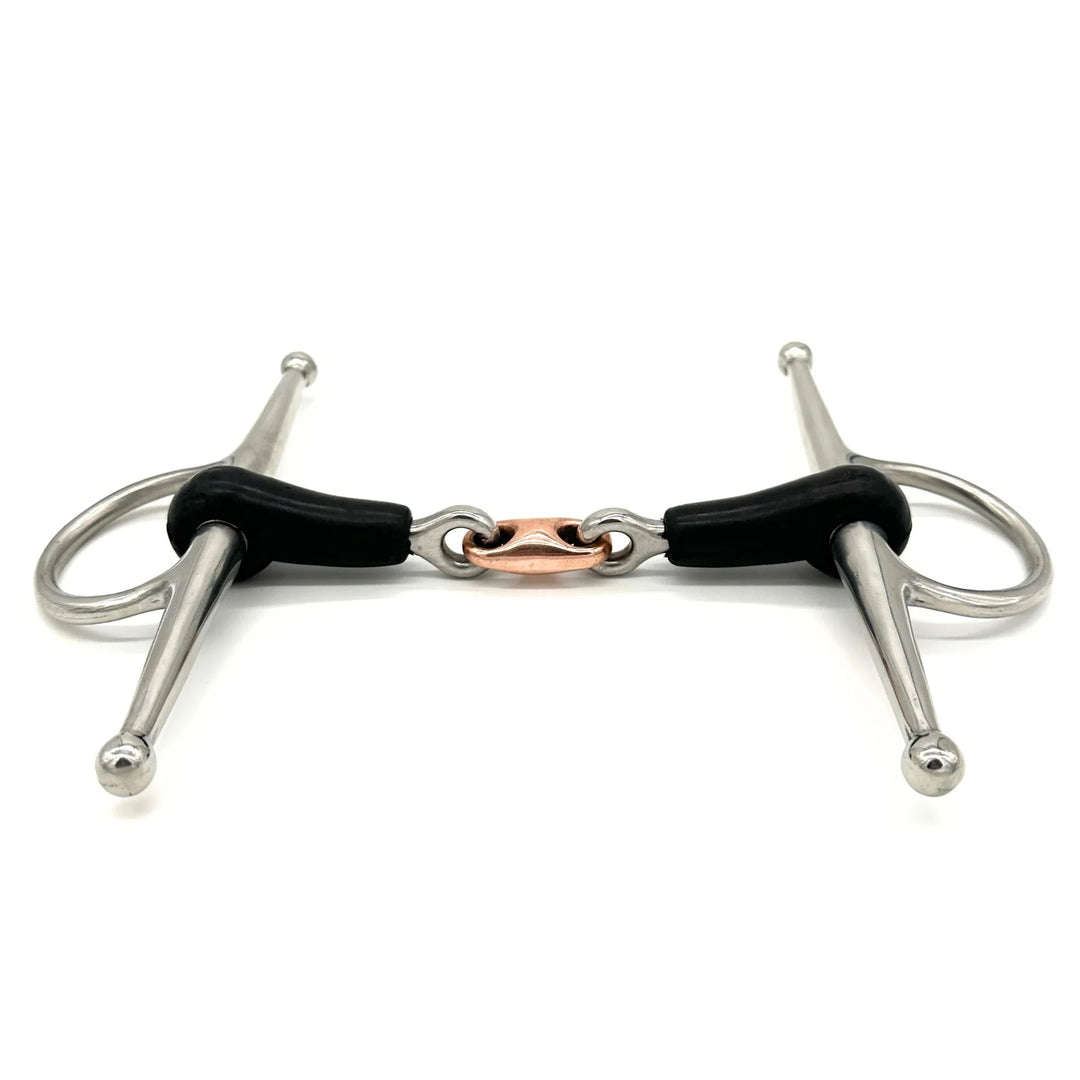 AJR Rubber Copper French Link Full Cheek Bit