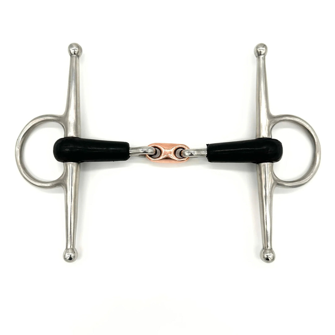 AJR Rubber Copper French Link Full Cheek Bit
