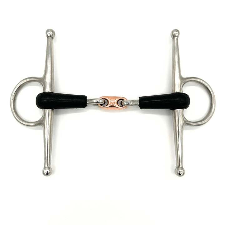 AJR Rubber Copper French Link Full Cheek Bit