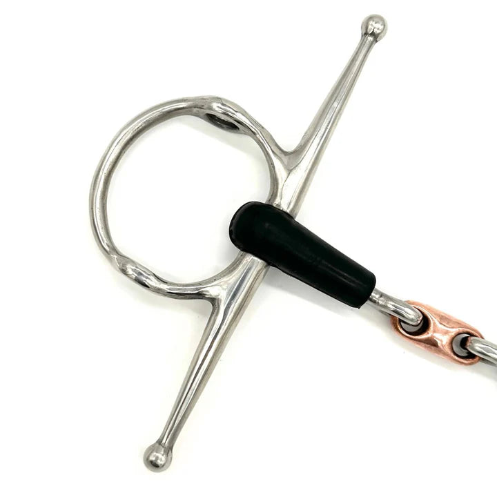 AJR RUBBER COPPER FRENCH LINK NELSON GAG BIT
