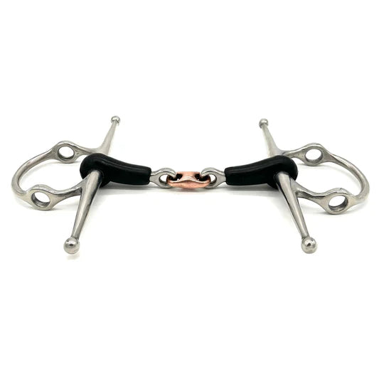 AJR RUBBER COPPER FRENCH LINK NELSON GAG BIT