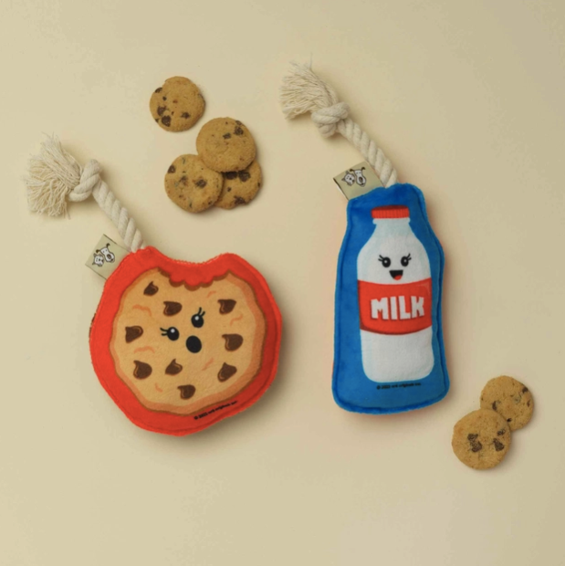 DOG TOY MINI SET - MILK AND COOKIES