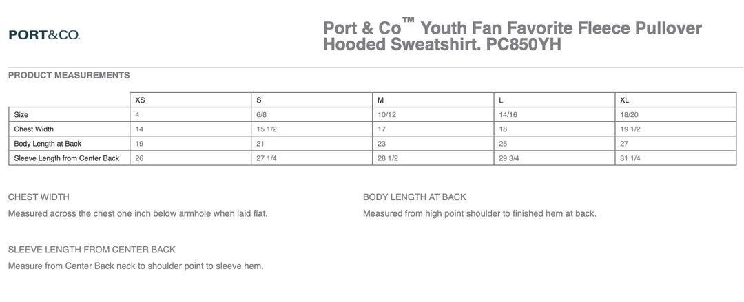 MAGNOLIA RIDGE PORT & CO YOUTH HOODIE