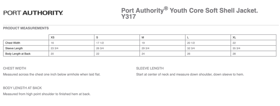 MAGNOLIA RIDGE YOUTH PORT AUTHORITY SOFTSHELL JACKET