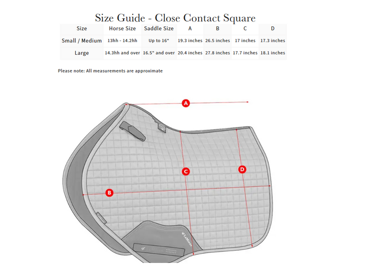 WOODSIDE STABLES LEMIEUX COTTON SADDLE PAD