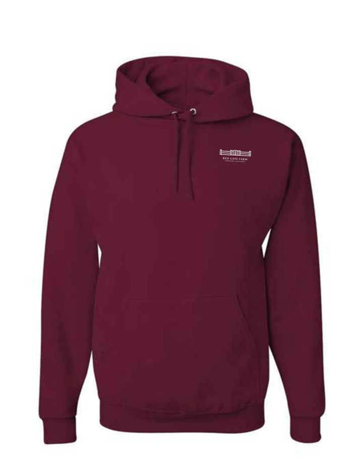 RED GATE FARM JERZEES UNISEX HOODED SWEATSHIRT