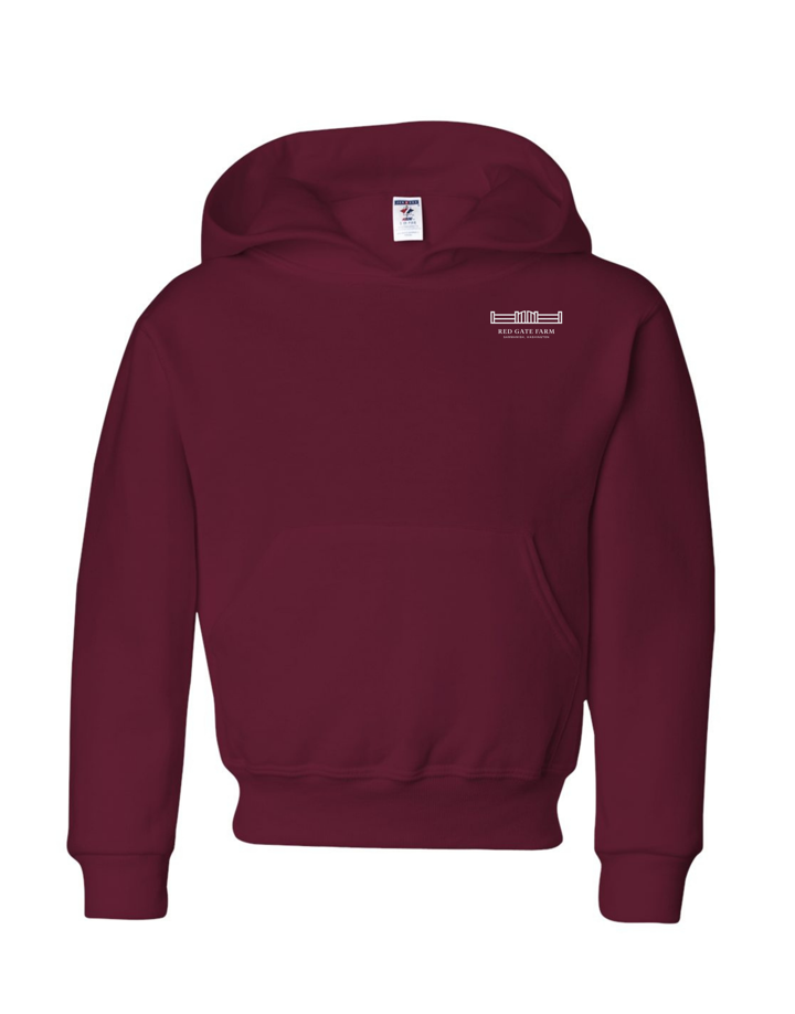 RED GATE FARM JERZEES YOUTH HOODED SWEATSHIRT