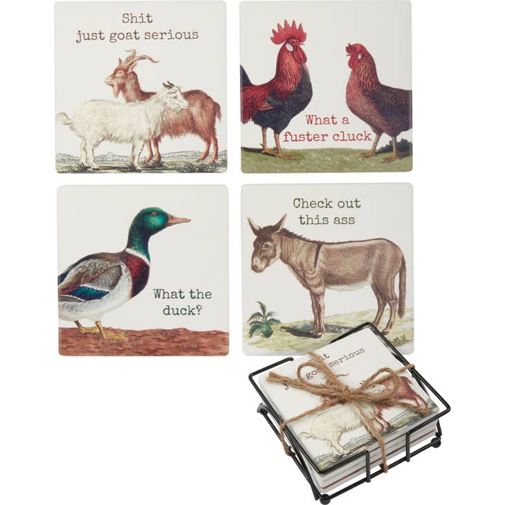WHAT THE DUCK COASTER SET