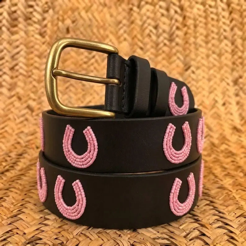 Handmade Maasai Beaded Leather Belt
