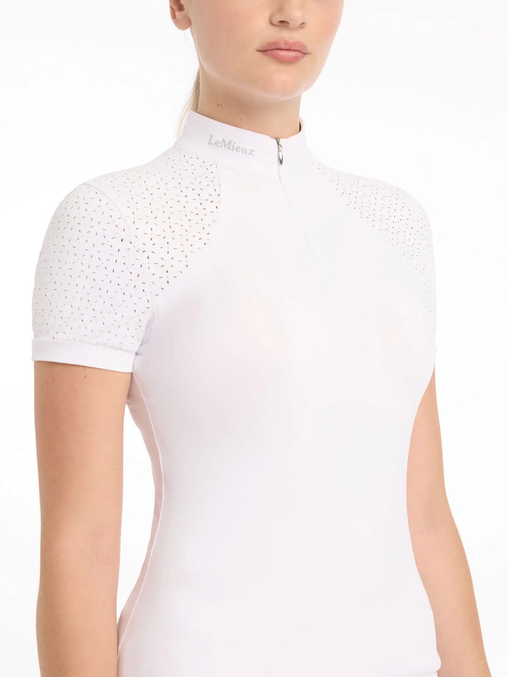 LeMieux Olivia Short Sleeve Show Shirt White