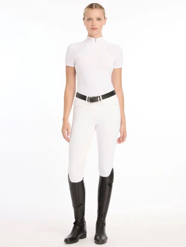 LeMieux Olivia Short Sleeve Show Shirt White