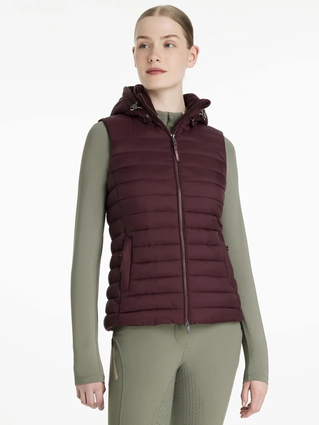 LeMieux Rose Hooded Puffer Gilet
